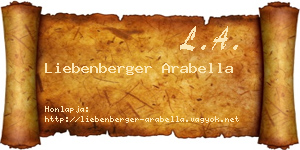 Liebenberger Arabella névjegykártya